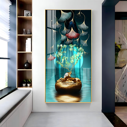 Elegant Petal Premium Acrylic Vertical Wall Art