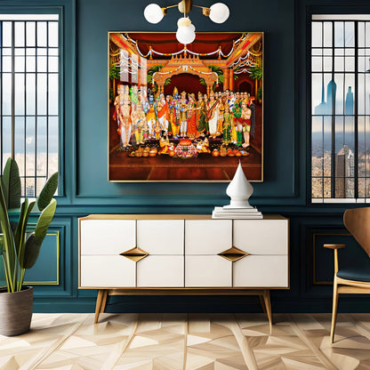Srinivasa Kalyanam Premium Acrylic Square Wall Art