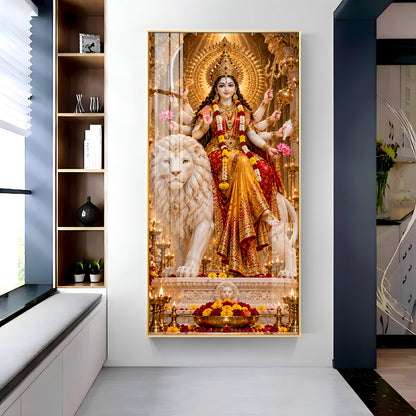 Maa Mahagauri Premium Acrylic Vertical Wall Art