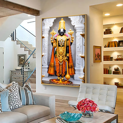 Divine Lord Tirupati Balaji Premium Acrylic Vertical Wall Art