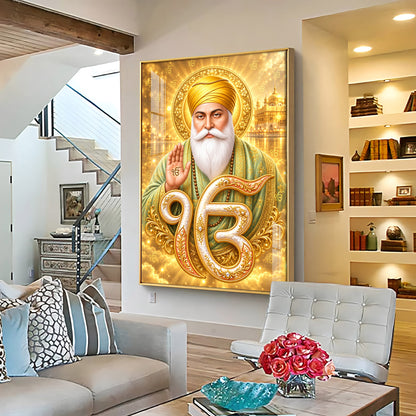 Divine Sri Guru Nanak Dev Ji Premium Acrylic Vertical Wall Art