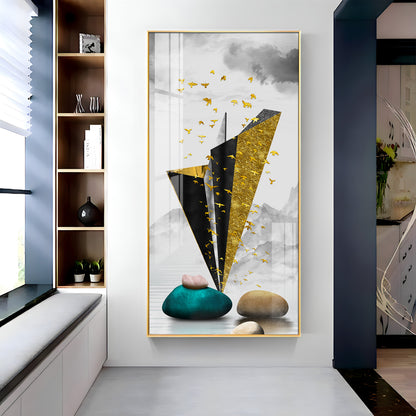 Geometric Minimalist Premium Acrylic Vertical Wall Art