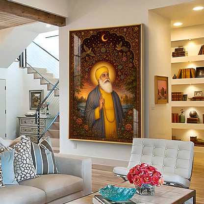 Guru Nanak Dev Ji Spiritual Grace Premium Acrylic Vertical Wall Art