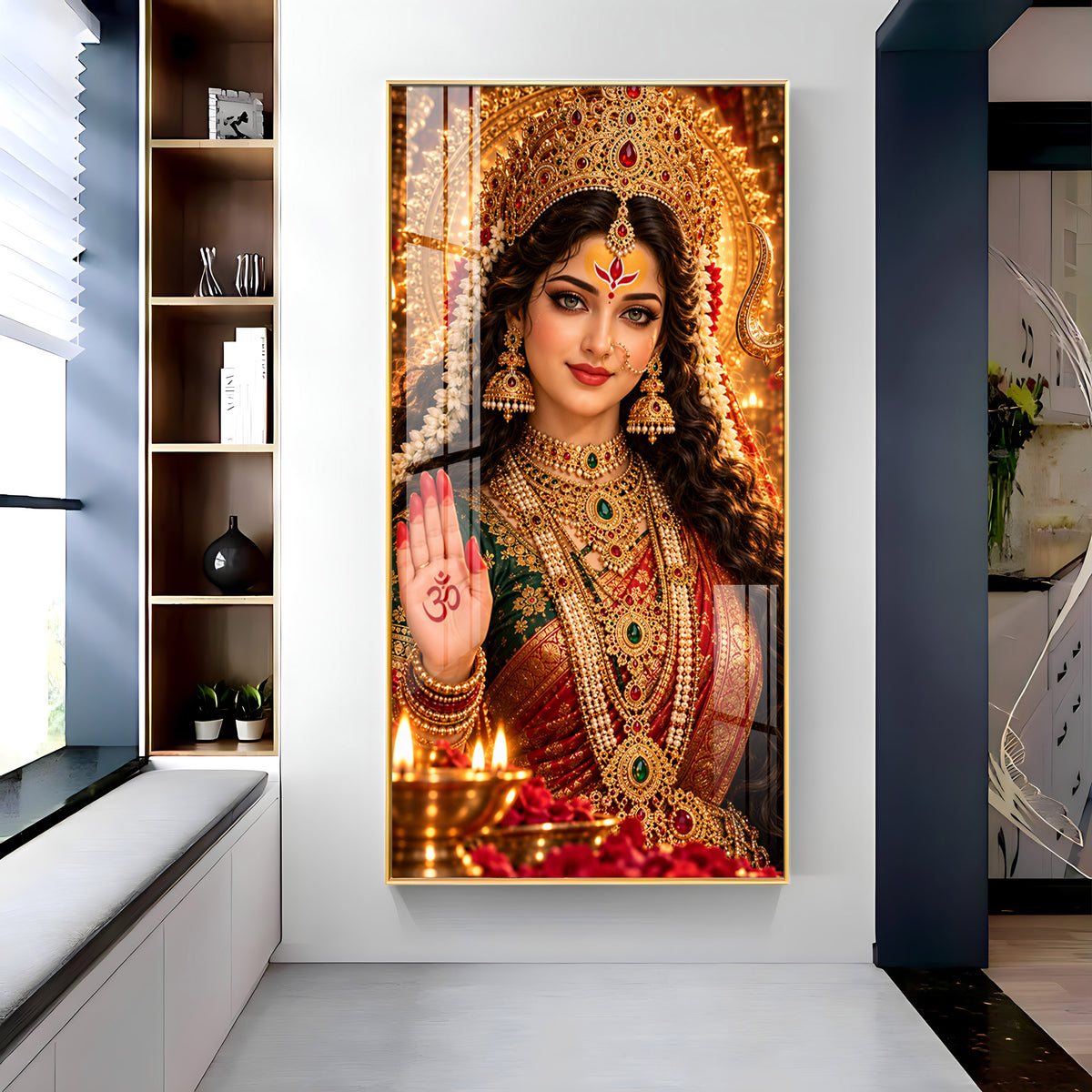 Maa Durga Blessings Premium Acrylic Vertical Wall Art