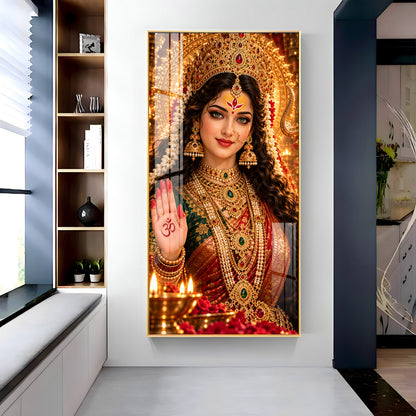 Maa Durga Blessings Premium Acrylic Vertical Wall Art