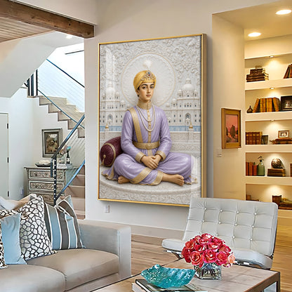 Divine Guru Har Krishan Ji Premium Acrylic Vertical Wall Art