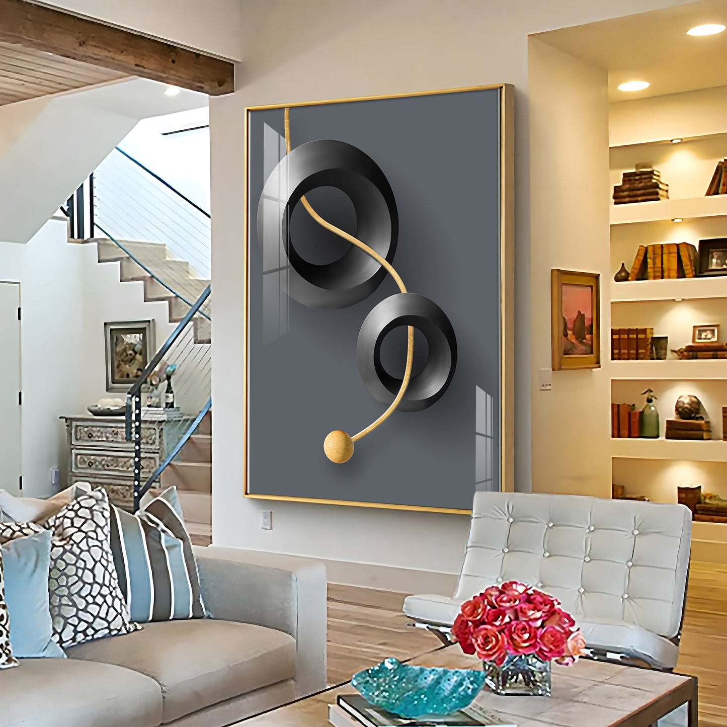 Aerial Rings Premium Acrylic Vertical Wall Art