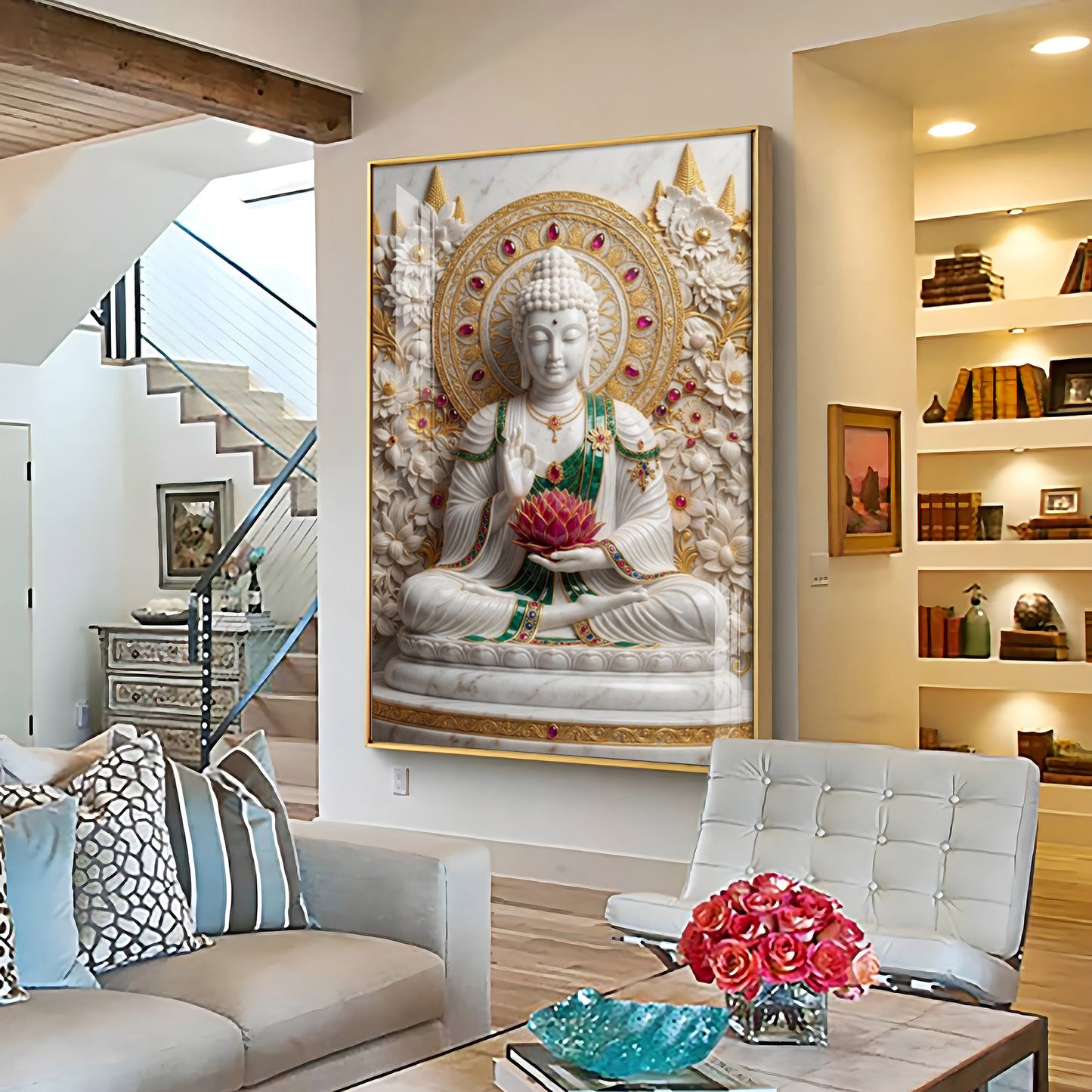 Enlightened Buddha Premium Acrylic Vertical Wall Art