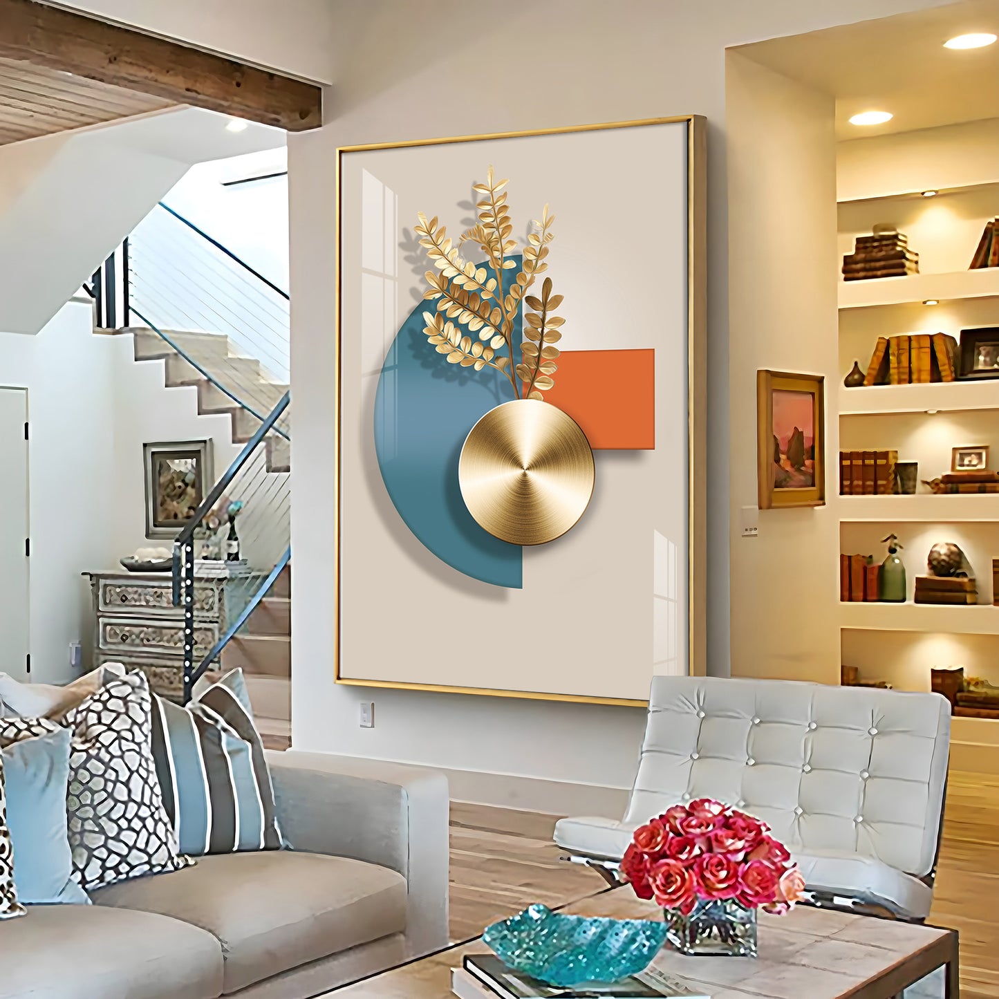 Blue Sphere Sentinel Premium Acrylic Vertical Wall Art