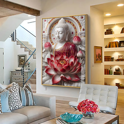 Serenity of Buddha Premium Acrylic Vertical Wall Art