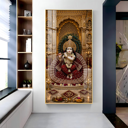 Divine Bal Gopal Krishna Premium Acrylic Vertical Wall Art