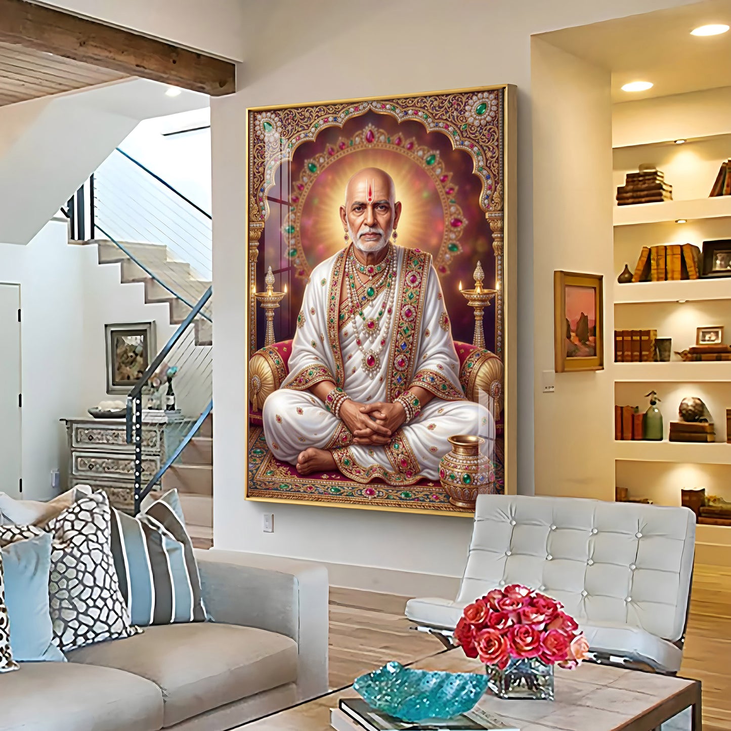 Shree Swami Samarth Maharaj Premium Acrylic Vertical Wall Art