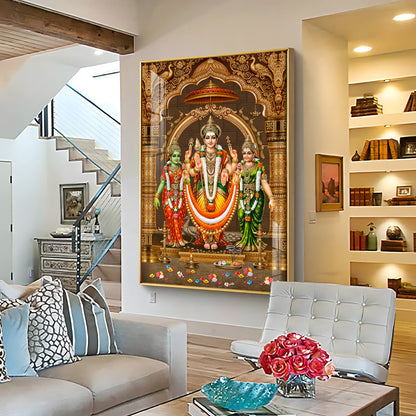 God Murugan Valli Deivanai Subramanya Swamy Premium Acrylic Vertical Wall Art