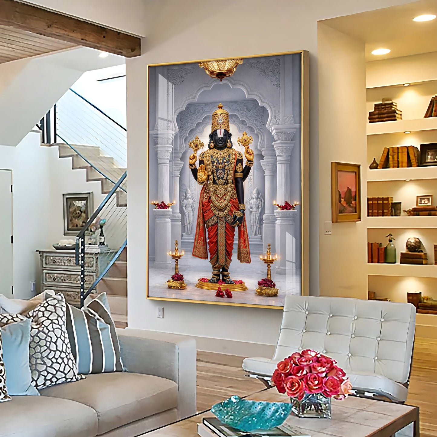 Lord Venkateswara Premium Acrylic Vertical Wall Art