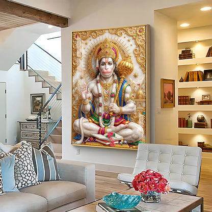 Divine Lord Hanuman Ji Premium Acrylic Vertical Wall Art