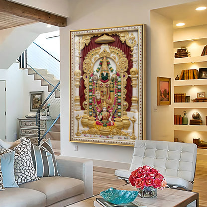 Balaji Lakshmi Tanjore Premium Acrylic Vertical Wall Art