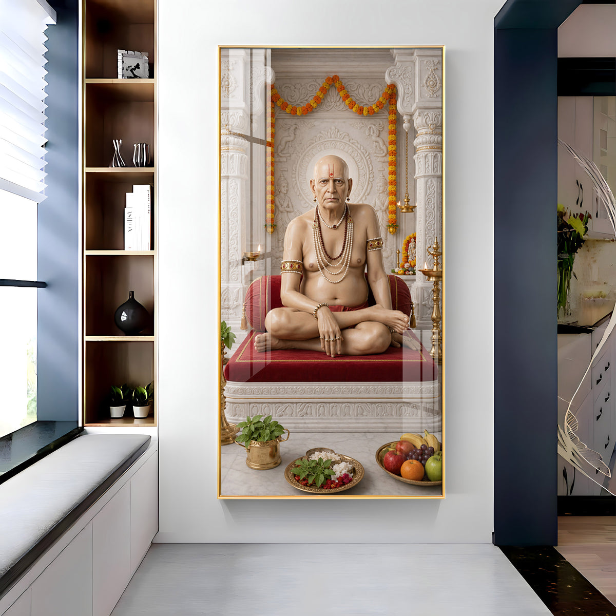 Swami Samarth Premium Acrylic Vertical Wall Art