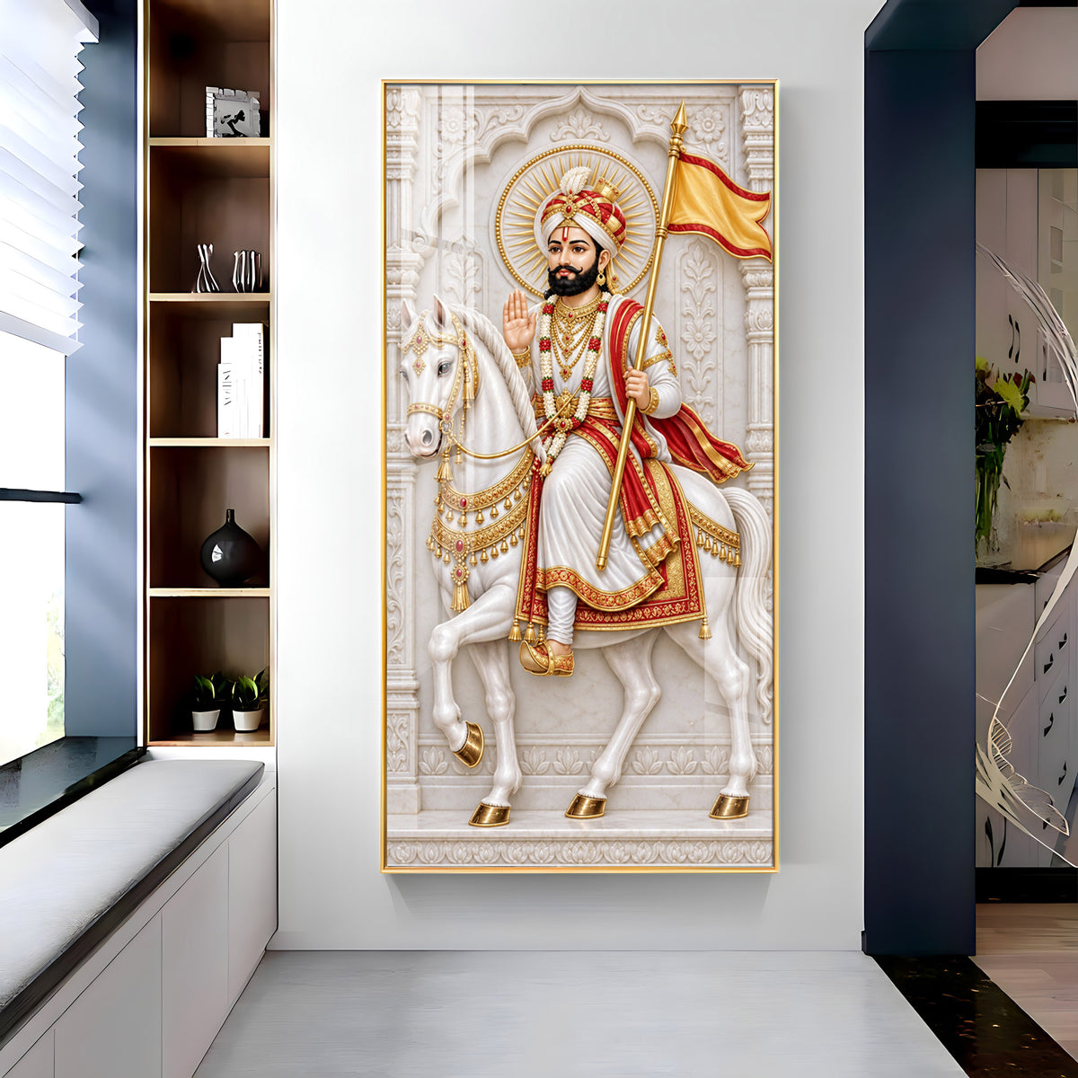 Baba Ramdevji Premium Acrylic Vertical Wall Art