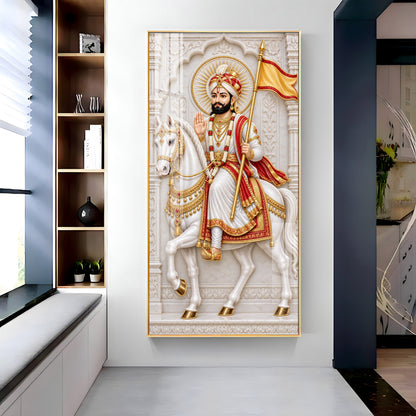 Baba Ramdevji Premium Acrylic Vertical Wall Art