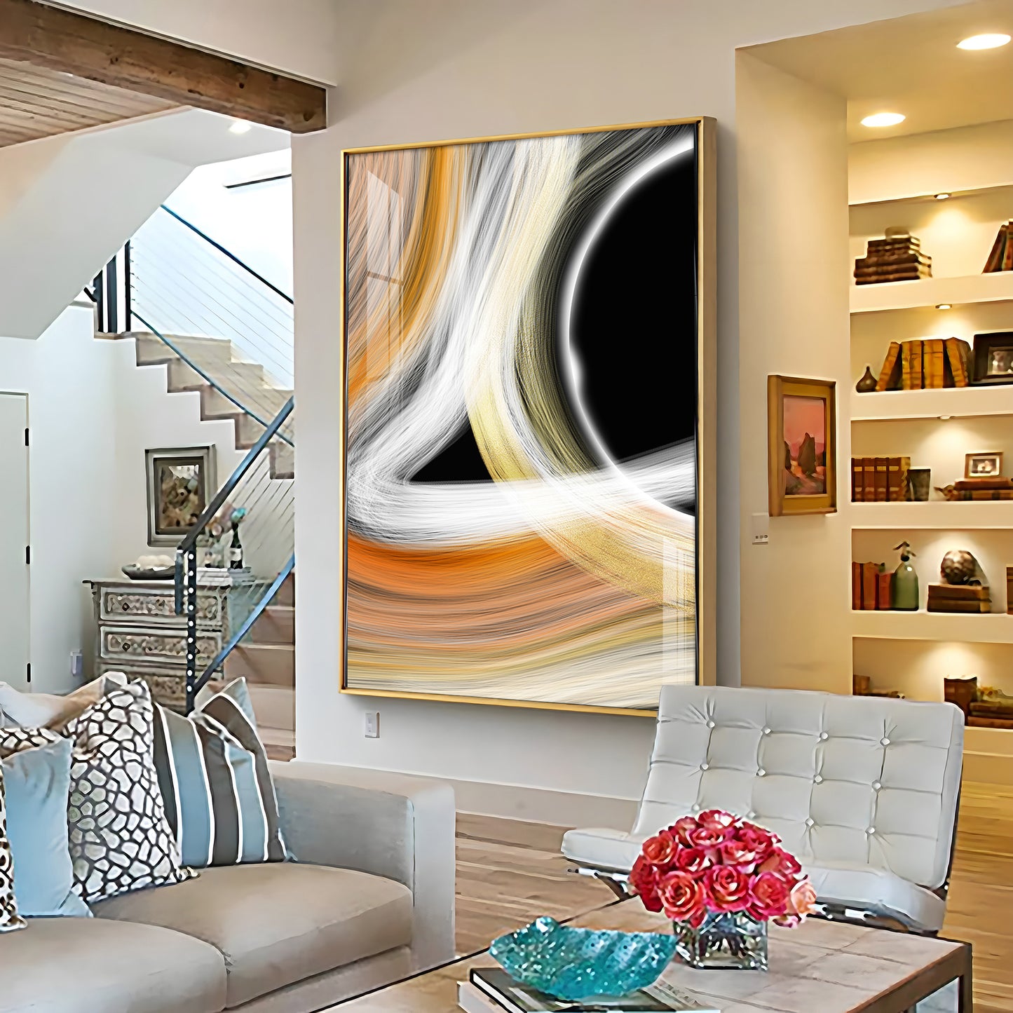 Vibrant Harmony Premium Acrylic Vertical Wall Art