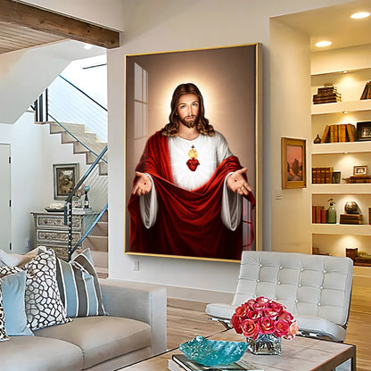 Jesus Christ With The Sacred Heart Premium Acrylic Vertical Wall Art