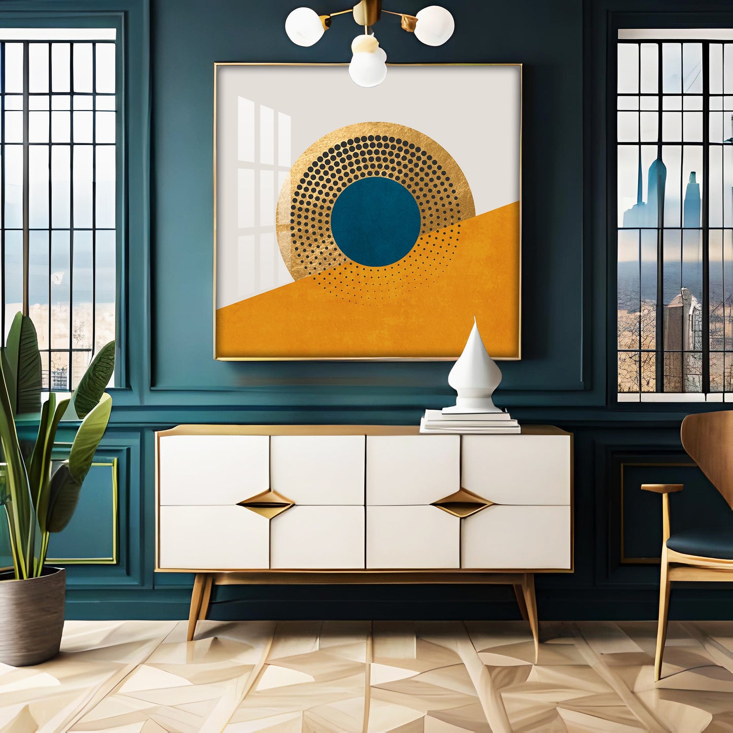 Beautiful Abstract Geometric Premium Acrylic Square Wall Art