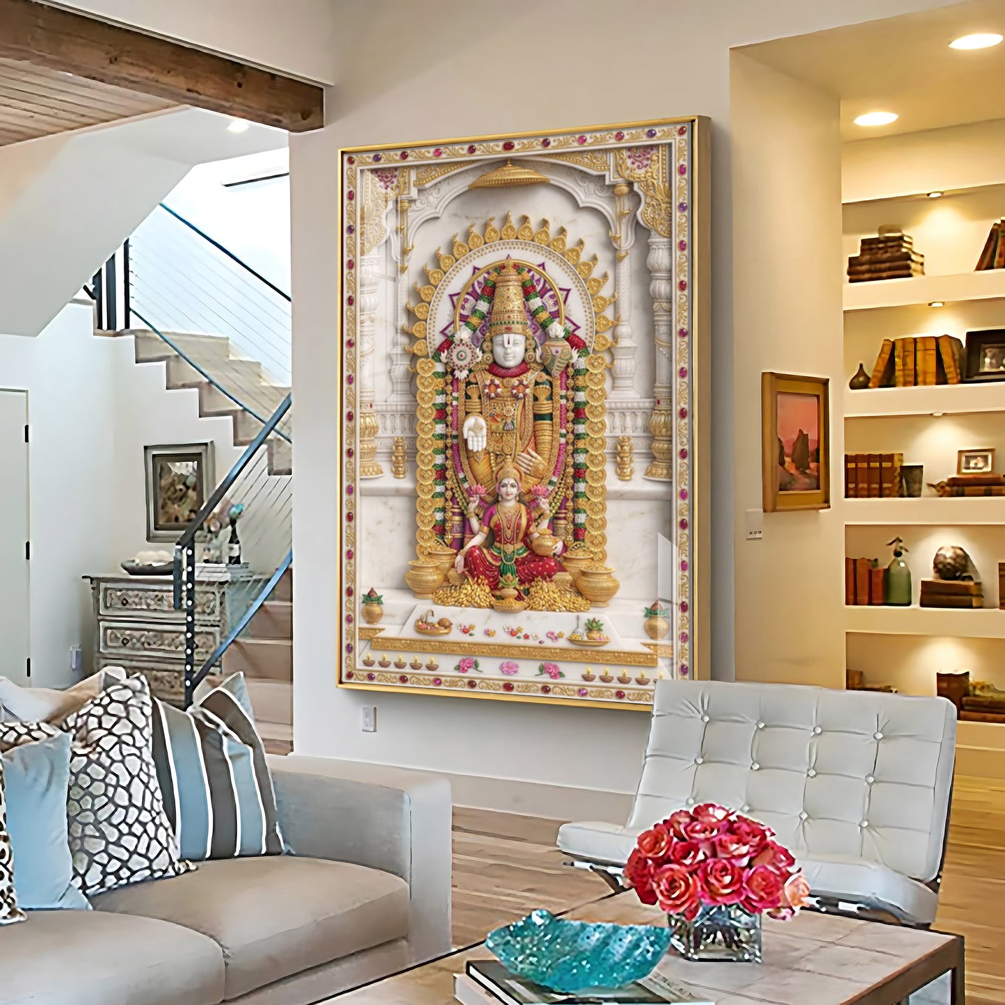 Lord Venkateswara Bala ji Premium Acrylic Vertical Wall Art