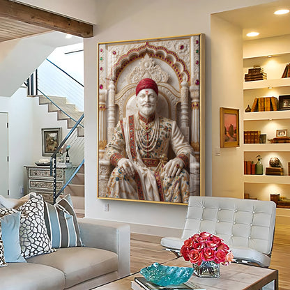 Royal Chhatrapati Shivaji Maharaj Premium Acrylic Vertical Wall Art