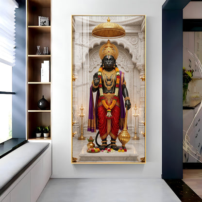 Divine Guardian Hanuman Premium Acrylic Vertical Wall Art