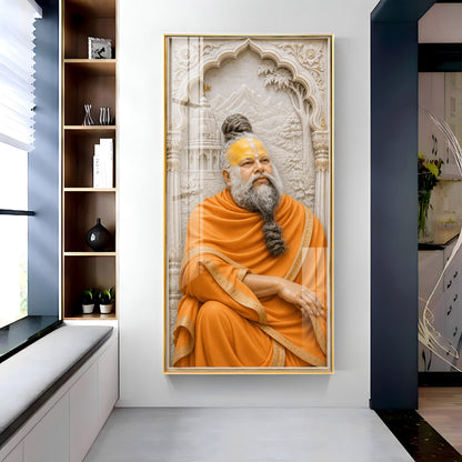 Sant Shri Premanand Ji Maharaj Premium Acrylic Vertical Wall Art