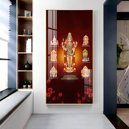 Thiruchendur Lord Murugan Premium Acrylic Vertical Wall Art