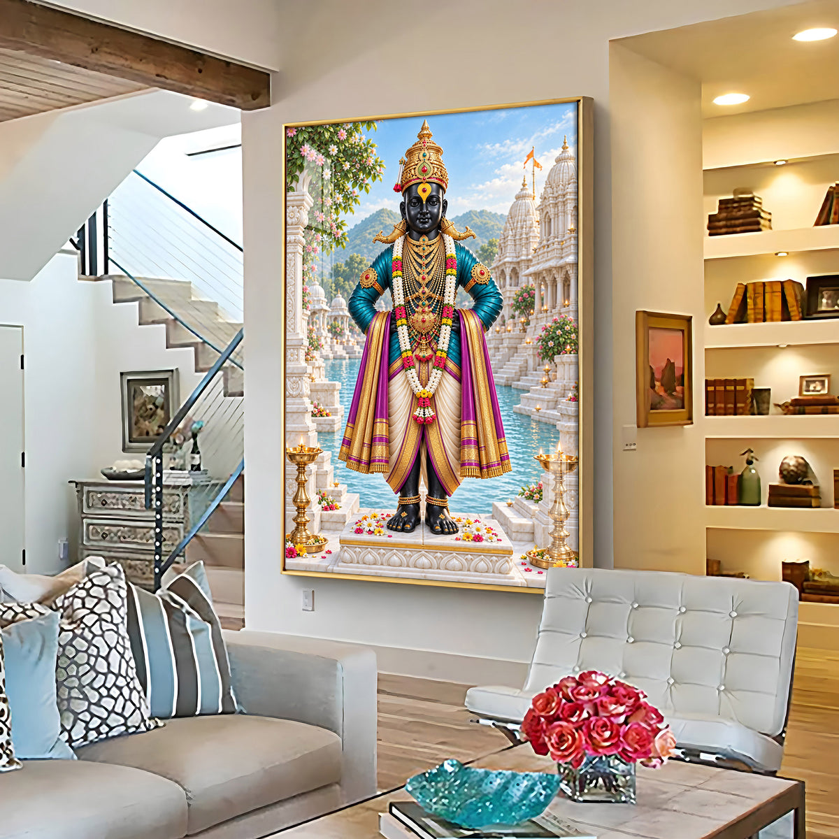 Lord Vitthal Premium Acrylic Vertical Wall Art