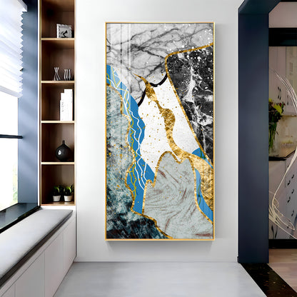 Blue Bliss Wave Premium Acrylic Vertical Wall Art