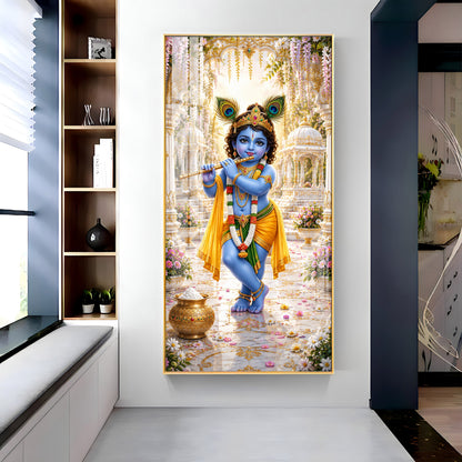 Divine Baal Gopal Premium Acrylic Vertical Wall Art