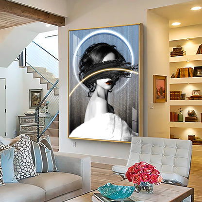 Classic Charm Of Modern Girl Premium Acrylic Vertical Wall Art