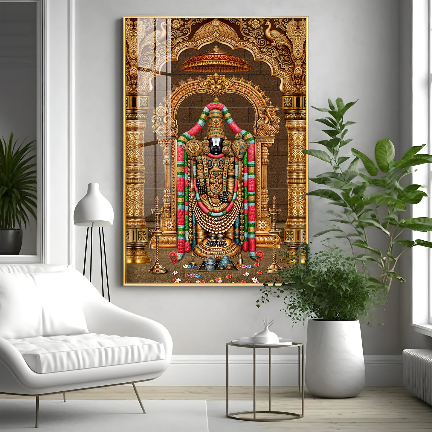 God Tirupati Balaji Premium Acrylic Vertical Wall Art