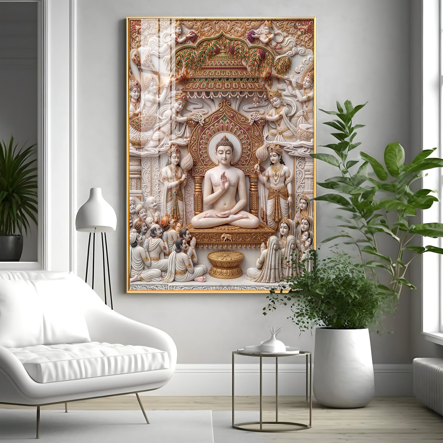 Bhagwan Mahavir Premium Acrylic Vertical Wall Art