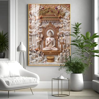 Bhagwan Mahavir Premium Acrylic Vertical Wall Art