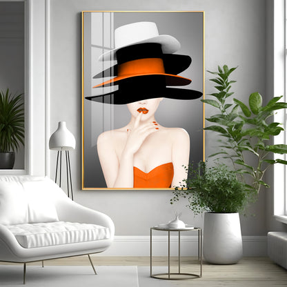Modern Girl Classy Look Premium Acrylic Vertical Wall Art