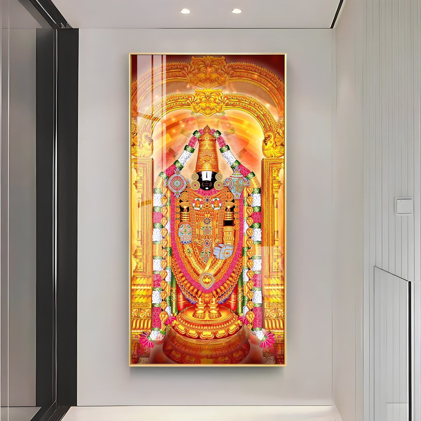 Shree Tirumala Deva Premium Acrylic Vertical Wall Art