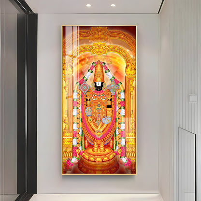 Shree Tirumala Deva Premium Acrylic Vertical Wall Art