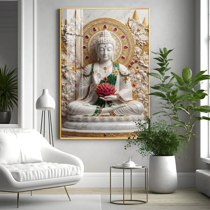 Enlightened Buddha Premium Acrylic Vertical Wall Art