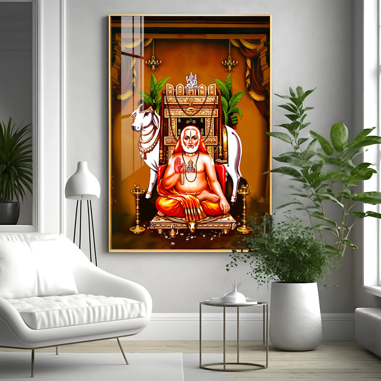 Sri Raghavendra Swamy Premium Acrylic Vertical Wall Art