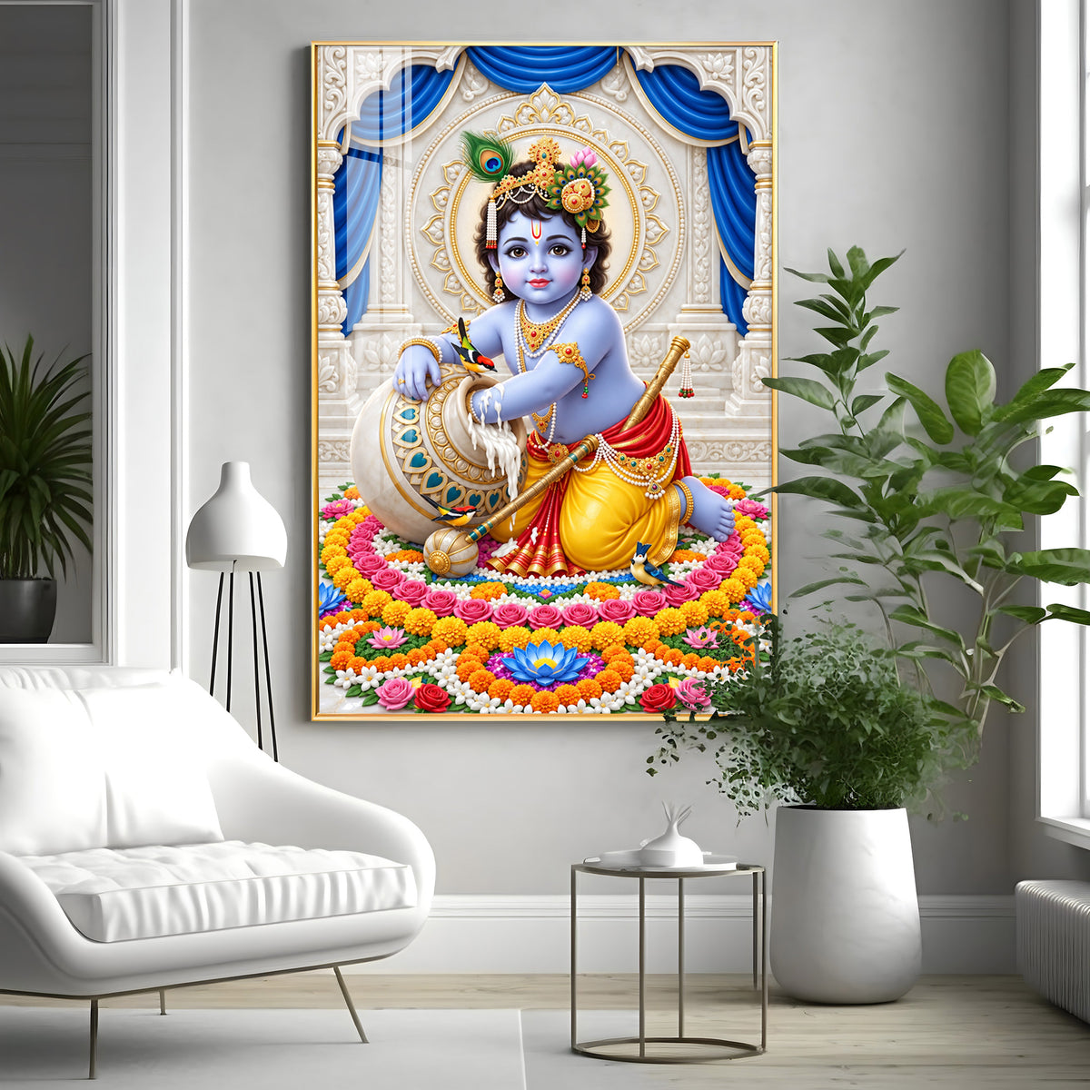 Joyful Bal Gopal Premium Acrylic Vertical Wall Art