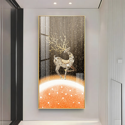 Tranquil Deer Portrait Premium Acrylic Vertical Wall Art