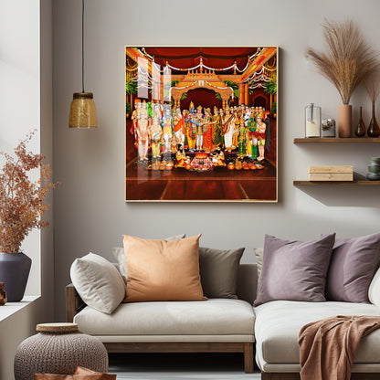 Srinivasa Kalyanam Premium Acrylic Square Wall Art