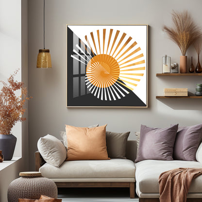 Spiral Or Sunburst Pattern Premium Acrylic Square Wall Art