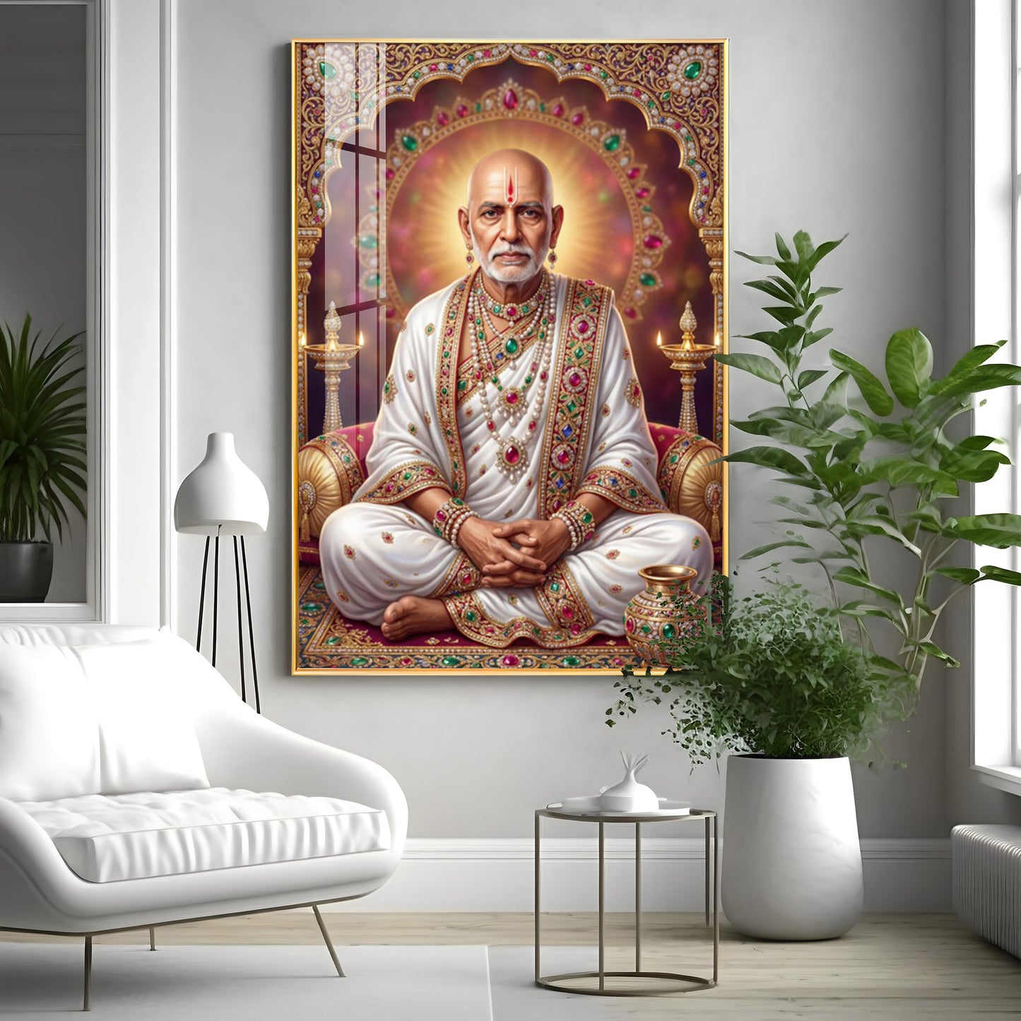 Shree Swami Samarth Maharaj Premium Acrylic Vertical Wall Art
