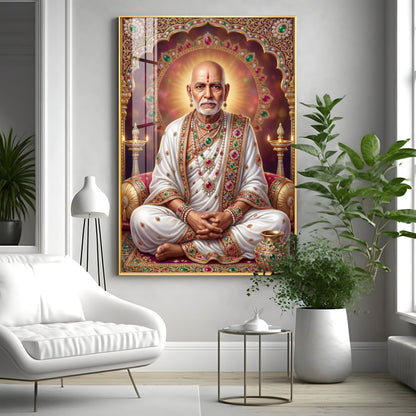 Shree Swami Samarth Maharaj Premium Acrylic Vertical Wall Art