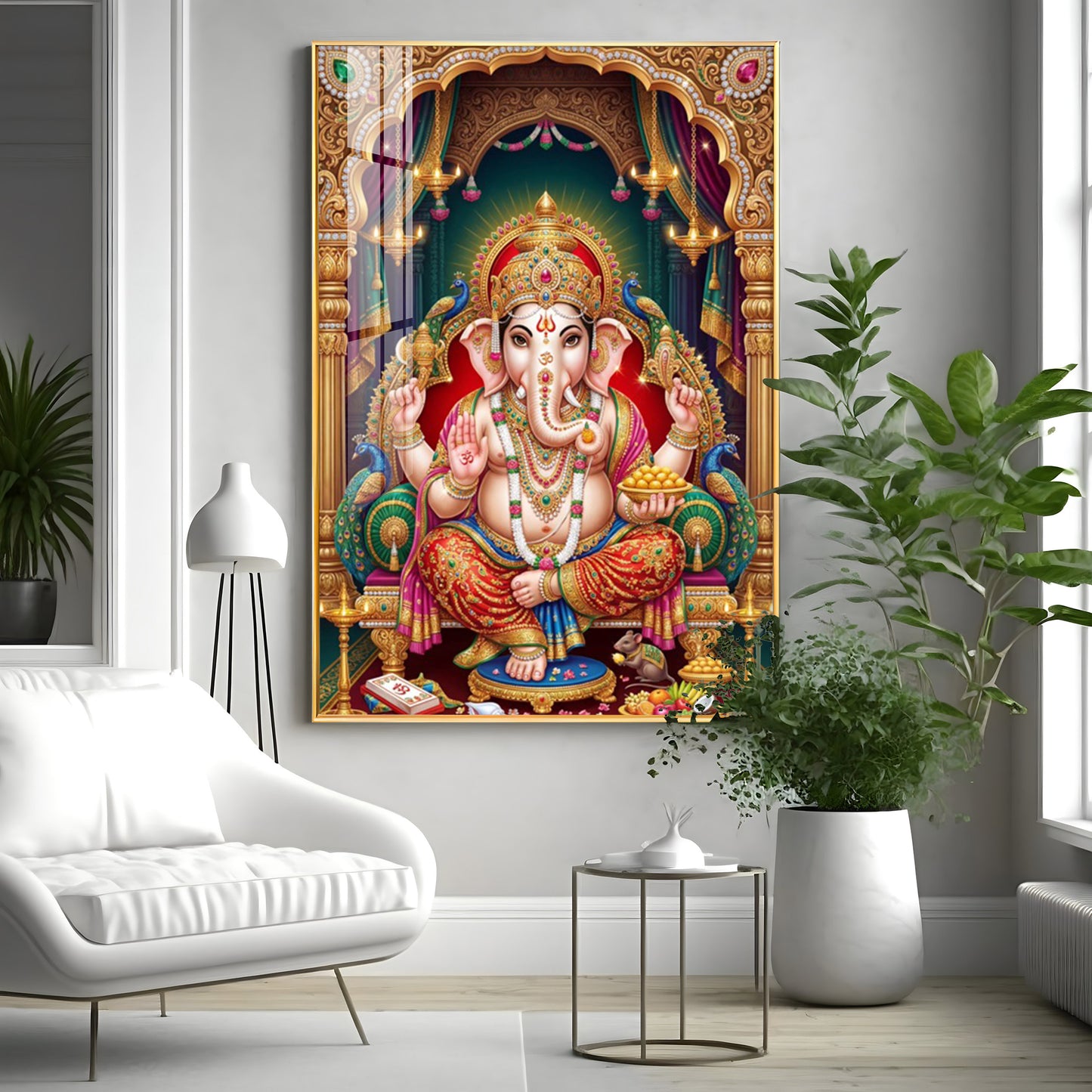 God Ganesha Premium Acrylic Vertical Wall Art